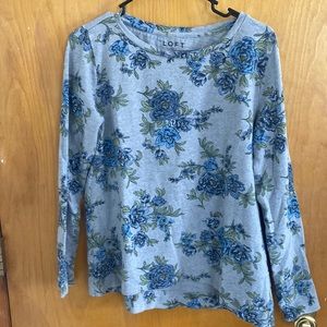 Loft Floral Sweatshirt Top